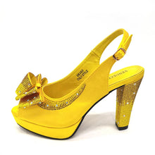 Load image into Gallery viewer, High Quality Thin Heels Ladies Shoes Matching Bag Set YT6543