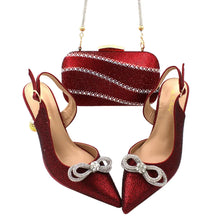 Load image into Gallery viewer, High-Quality Ladies Sandal Shoes Matching Bag Set EDR321