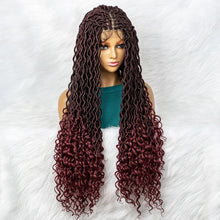 Load image into Gallery viewer, Goddess Box Braids Wig | Curly Ends | Full Lace | Crochet Hair | Black Women
