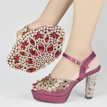 Load image into Gallery viewer, New Italian Party Shoes and Bag Set TYR56