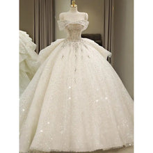 Load image into Gallery viewer, New Off Shoulder Wedding Dress Luxury Bridal Gown EDW324
