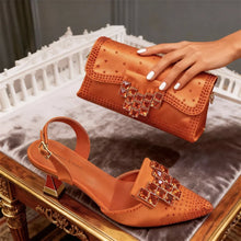 Load image into Gallery viewer, Italian Design Women's High Heels &amp; Matching Bag Set EDS70