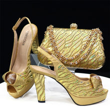 Load image into Gallery viewer, Italian Shoes And Bag Sets For Evening Party With Stones ED1-60