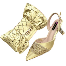 Load image into Gallery viewer, Latest Women Italian Shoes and Matching Bags TE342