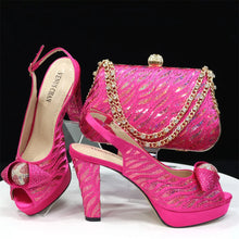 Load image into Gallery viewer, Italian Shoes And Bag Sets For Evening Party With Stones ED1-60