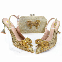 Load image into Gallery viewer, Italian gold Shoes And Bag Sets HTG1-9