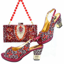 Load image into Gallery viewer, Italian Shoes And Bag Sets HJK1-26
