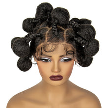 Load image into Gallery viewer, Handmade Bantu Knotless Braids Full Lace Wig | Short Synthetic Braided Wig with Baby Hair for Black Women