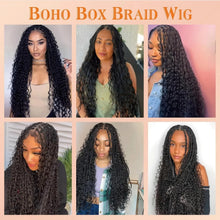 Load image into Gallery viewer, 36" Double Lace Front Box Braided Wig | Cornrow Twist | Baby Hair | Synthetic Braids for Black Women
