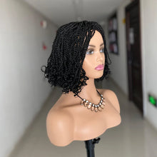 Load image into Gallery viewer, Short Box Braided Wig | Kinky Twist Crochet Wig | Heat Resistant | Synthetic Braids for Black Women