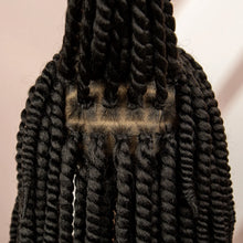Load image into Gallery viewer, Twisted Braided Wig | Bob Twist Crochet Wig | Full Lace Braided Wig for Black Women | Kanekalon Hair