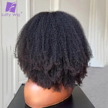 Load image into Gallery viewer, 200Density V Shape Wig Afro Kinky Curly Human Hair V Part Wig Short Curly Glueless No Leave Out New U Part Wigs For Women