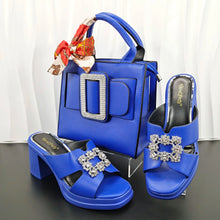 Load image into Gallery viewer, Latest Women Summer Toe Shoes and Bag Set ED135