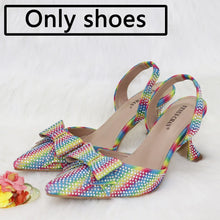 Load image into Gallery viewer, New Silver Versatile Party Ladies Shoes And Bag Set
