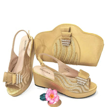 Load image into Gallery viewer, Ladies Shoes With Matching Bag Set for Party ED320