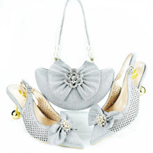 Load image into Gallery viewer, Latest African Wedding Shoes and Bag Set HAS1-21