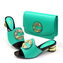 Load image into Gallery viewer, New Italian Shoes with Matching Bags Set EDL89