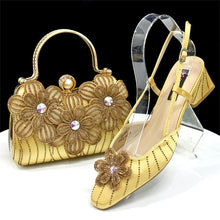 Load image into Gallery viewer, Italian Fashion Women's Elegant Heels &amp; Clutch Bag Set EDS317