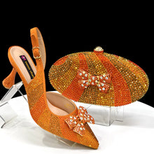 Load image into Gallery viewer, Italian Shoes And Bag Sets For Evening Party Ho1-1