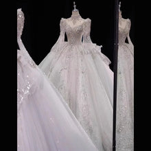 Load image into Gallery viewer, White Long Sleeved High-end Wedding Dress EDW2309