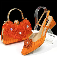 Load image into Gallery viewer, Italian Fashion Women's Elegant Heels &amp; Clutch Bag Set EDS317