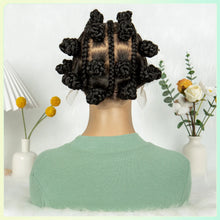 Load image into Gallery viewer, Short Bantu Knot Braided Wig | Full Lace | Synthetic Hair | Baby Hairs | Cute Braids for Black Women