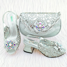 Load image into Gallery viewer, African Wedding Shoes and Bag Set HGY1-46