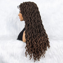 Load image into Gallery viewer, Knotless Box Braided Wig with Curly Ends &amp; Baby Hair | Synthetic Lace Front Wig for Black Women