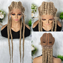 Load image into Gallery viewer, 32" Full Lace Four Braid Box Braids Wig | Kanekalon Synthetic Braided Wig for Black Women