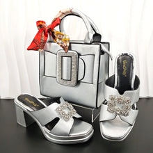 Load image into Gallery viewer, Latest Women Summer Toe Shoes and Bag Set ED135