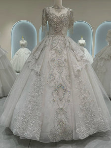 Luxurious Off Shoulder French Wedding Dress EDW325