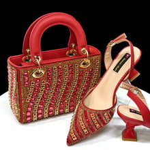 Load image into Gallery viewer, Matching Women Shoe and Bag Set ED130