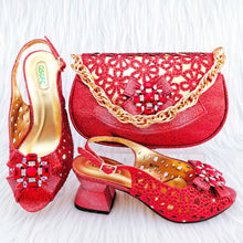 Load image into Gallery viewer, African Wedding Shoes and Bag Set HGY1-46