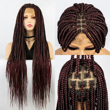 Load image into Gallery viewer, 36" Knotless Box Braids Full Lace Wig | Crochet Braids | Synthetic Braiding Hair | Black Women
