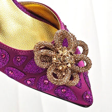 Load image into Gallery viewer, Classic Matching High Heels And Bag Set