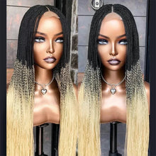 Load image into Gallery viewer, Senegalese Micro Twist Braided Wig | Bob Length | Light Passion Twist | Lace Front Wig | Black Women