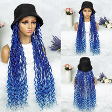 Load image into Gallery viewer, 30" Crochet Afro Dreadlocks Bucket Hat Wig | Synthetic Braided Hair | Curly Ends | Black Women