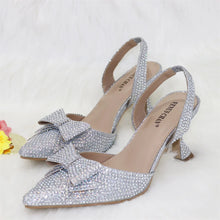 Load image into Gallery viewer, New Silver Versatile Party Ladies Shoes And Bag Set