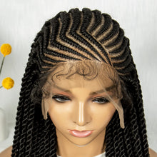 Load image into Gallery viewer, 32" Cornrow Braided Wig | Full Lace Box Braids | Transparent Lace Front Wig for Black Women