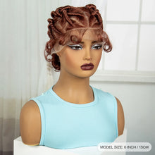 Load image into Gallery viewer, Ginger Full Lace Handmade Bantu &amp; Dreadlock Braided Wig with Baby Hair | Synthetic Braided Wig for Black Women