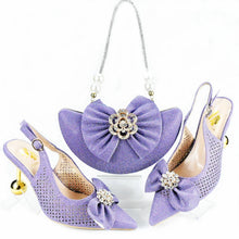 Load image into Gallery viewer, Latest African Wedding Shoes and Bag Set HAS1-21
