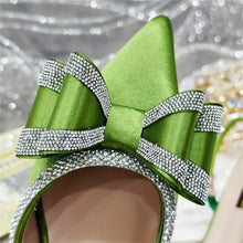 Load image into Gallery viewer, Med Heel Shoes for Women Italian Design Shoes and Bag Set ED345