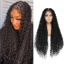 Load image into Gallery viewer, 36" Knotless Box Braided Lace Front Wig | Baby Hair | Synthetic Braids for Black Women