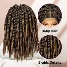 Load image into Gallery viewer, Twisted Braided Wig | Bob Twist Crochet Wig | Full Lace Braided Wig for Black Women | Kanekalon Hair
