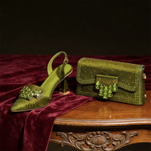 Load image into Gallery viewer, Italian Design Women's High Heels &amp; Matching Bag Set EDS70