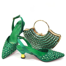 Load image into Gallery viewer, Latest Luxury Pattern Ladies Shoes And Bag Set ED215