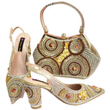 Popularity Italian Women's Pointed Shoes And Bag Set GFD453