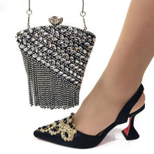 Load image into Gallery viewer, Italy beautiful Italian Shoes with Matching Bag Set HSW1-22