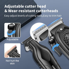 Load image into Gallery viewer, Rechargeable Cordless Electric Hair Clippers &amp; Beard Trimmer Kit for Men – Professional Hair and Body Groomer