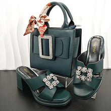 Load image into Gallery viewer, Latest Women Summer Toe Shoes and Bag Set ED135